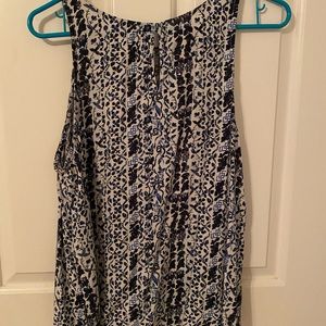 Floral patterned flowy tank top